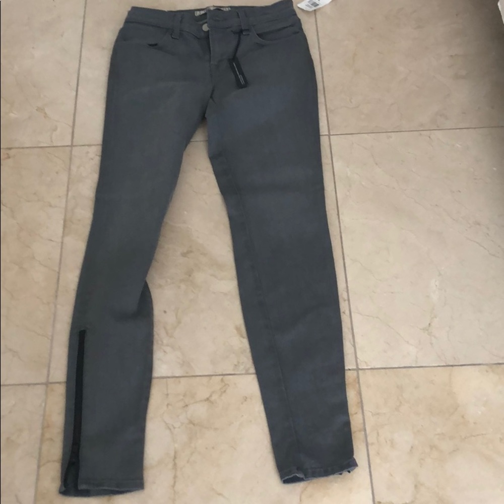 J Brand Gray Jeans with ankle zippers- Size 26